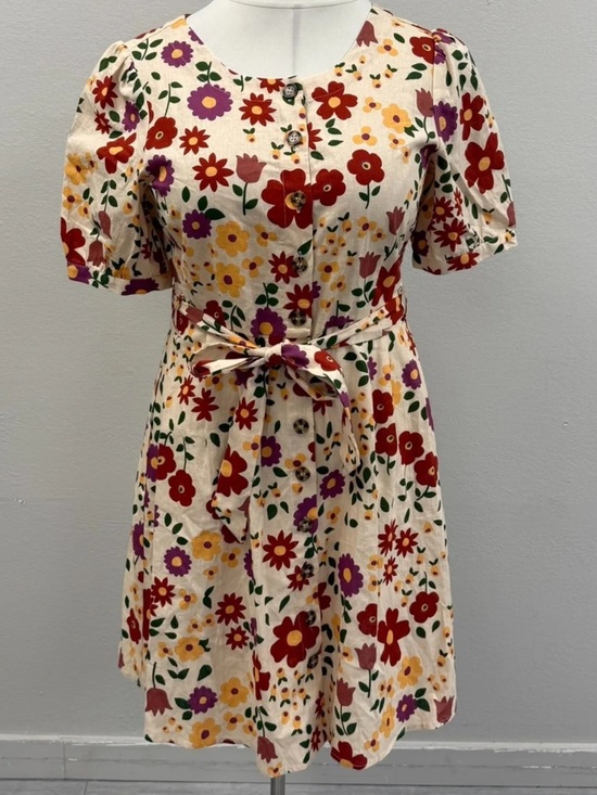 Modcloth Dresses & Skirts - ModCloth X Princess Highway Cream Floral Button-Front Mini Dress - Size 14